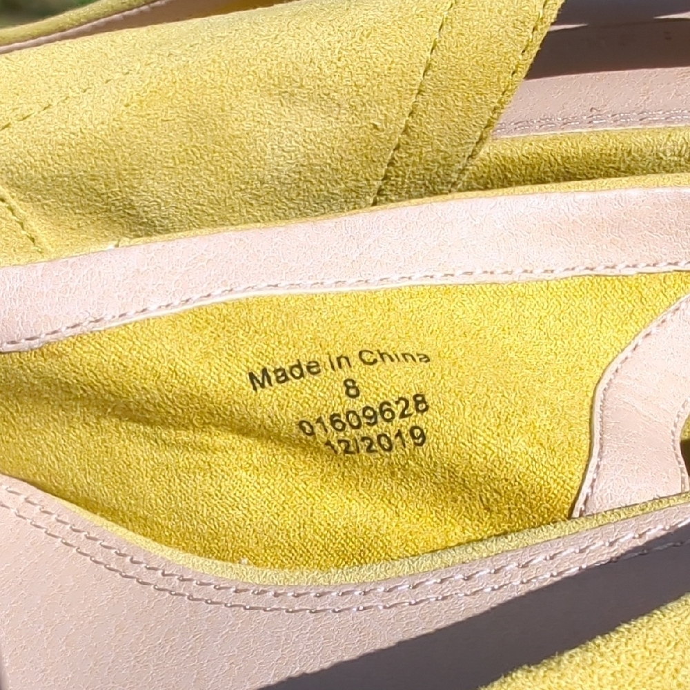 Chic Yellow Slingback Block Heels - image 2